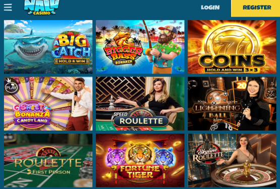 Nalu casino main page